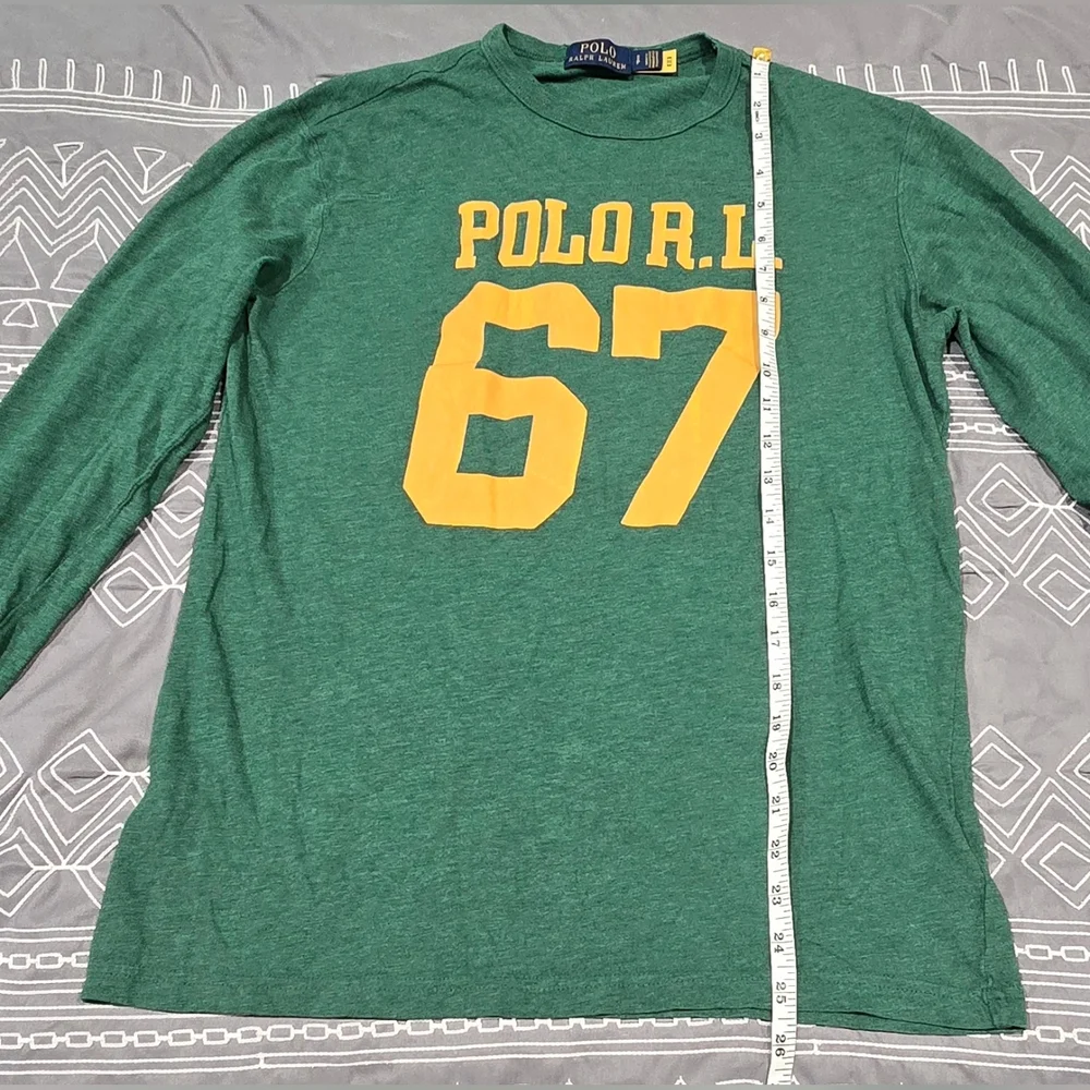 Polo Ralph Lauren Custom Slim Fit Jersey Graphic Longsleeve Size Small - Picture 3 of 5